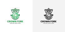 Crown Fork Logo Template Screenshot 2
